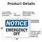 Signmission Emergency Off, 14 in W x Rectangle, Plastic OS-2PACK-NS-P-1014-L-11864 - alternate 6